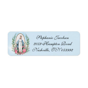 Etiqueta Virgem Religiosa Maria Católica Cla