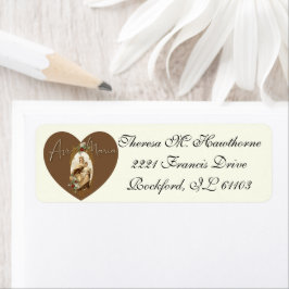 Etiqueta Virgem Religiosa Mary Monte Carmel Heart
