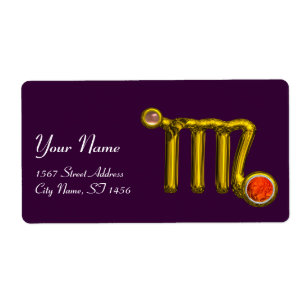 Etiqueta VIRGO ZODIAC BIRTHDAY JEWEL CINZA AGATE Dourado