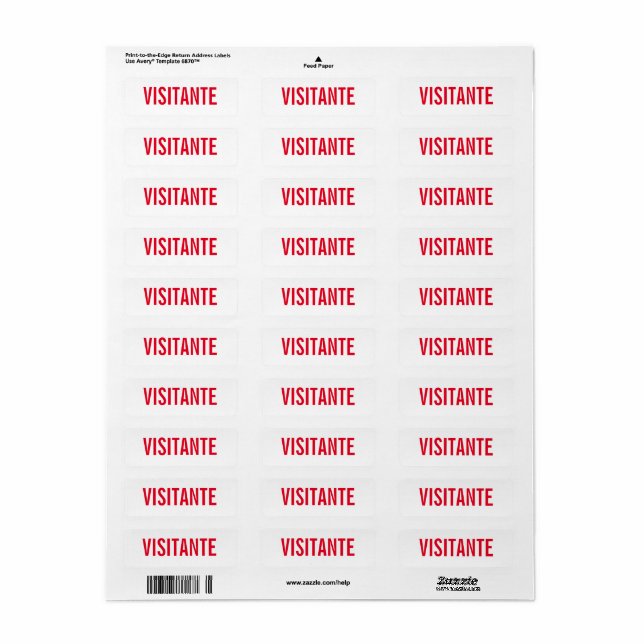 ETIQUETA VISITANTE (Folha completa)