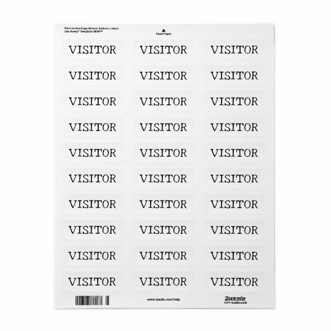 ETIQUETA VISITANTE (Folha completa)