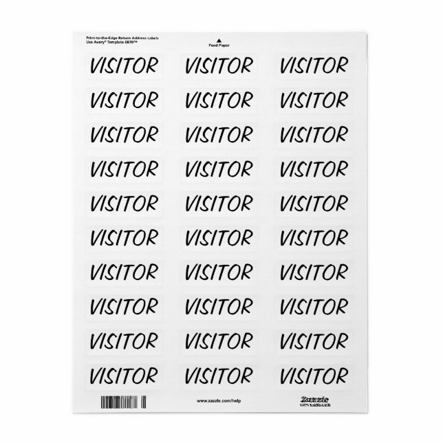 ETIQUETA VISITANTE (Folha completa)