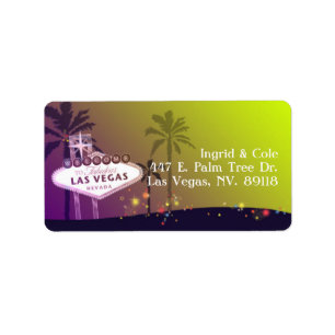 Etiqueta Viva Las Vegas ilustrou o endereço do casamento