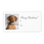 Etiqueta Vizsla Christmas Gift Stickers<br><div class="desc">Estes adesivos de Natal são uma combinação perfeita para o nosso papel de embrulho de Natal Vizsla.</div>