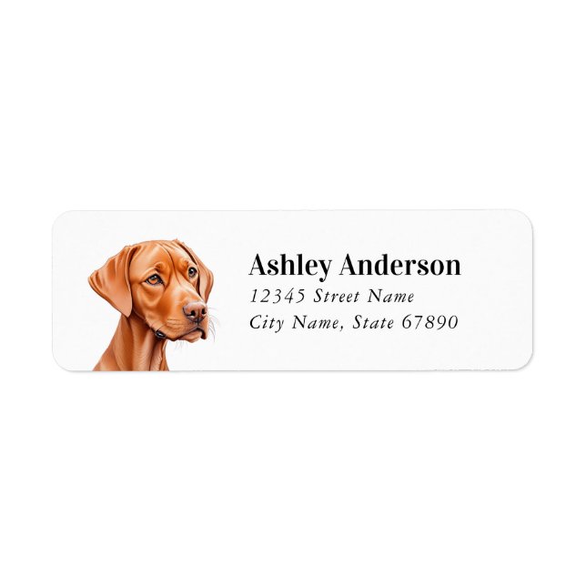 Etiqueta Vizsla Return Address Labels (Frente)
