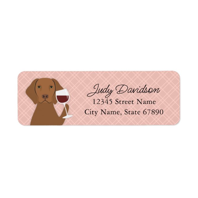 Etiqueta Vizsla Return Address Labels (Frente)