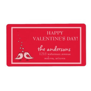 Etiqueta Você e eu - Dia de os namorados de Pássaros Adoráv