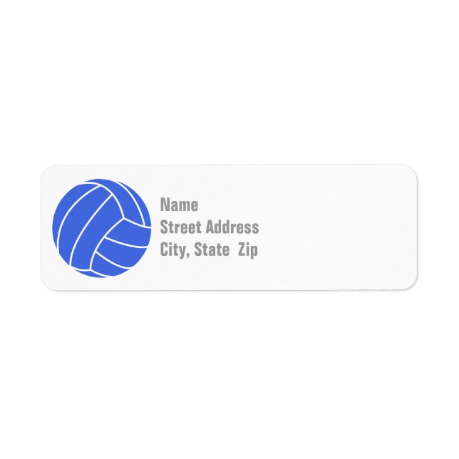Etiqueta Voleibol Real Azul e Branco (Frente)