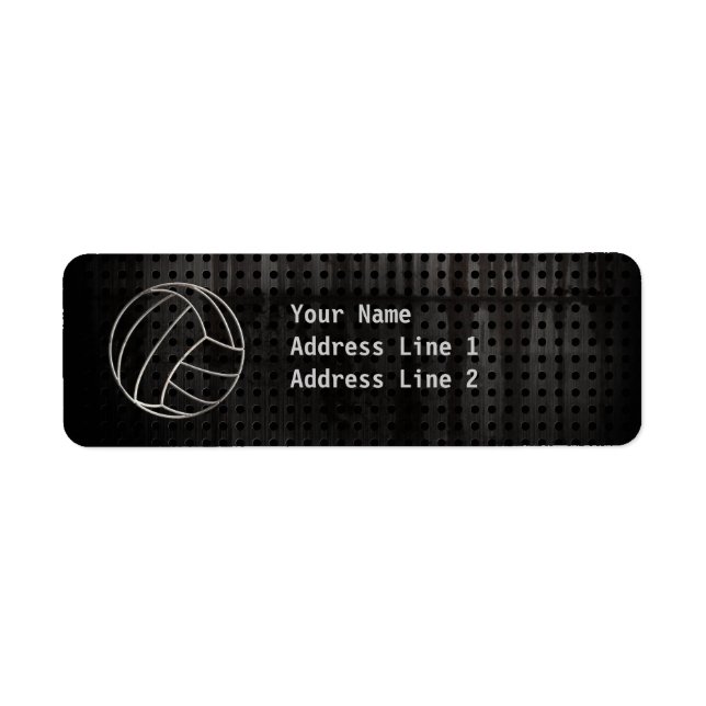 Etiqueta Volleyball; Legal Negro (Frente)
