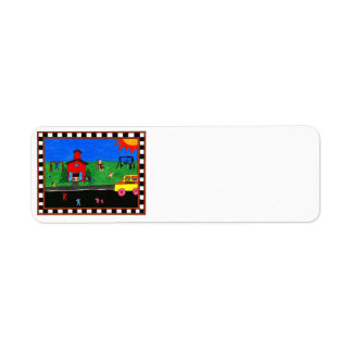 Etiqueta Voltar ao Rótulo de Endereço da Escola