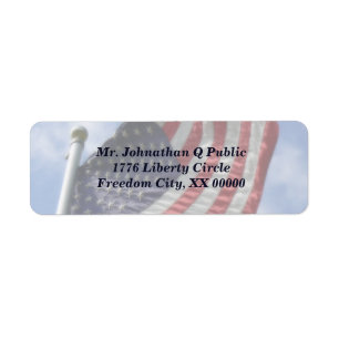 Etiqueta Vôo da bandeira dos Estados Unidos