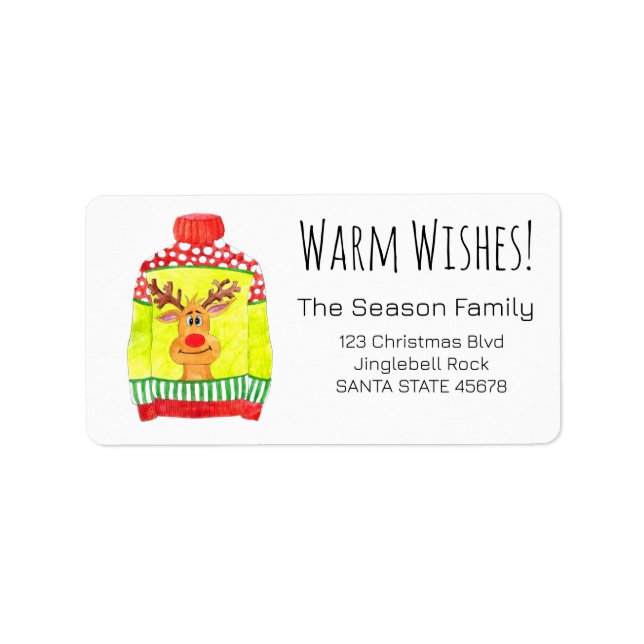 Etiqueta Warm Wish Natal Sweet Label (Frente)
