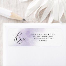 Etiqueta Wash de Aquarela | Rótulo de Endereço de Retorno R