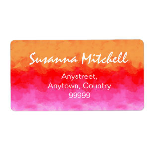 Etiqueta Watercolor Effects Fruta Salad ID134