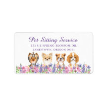 Watercolor Floral Dog Pet Sitting Group