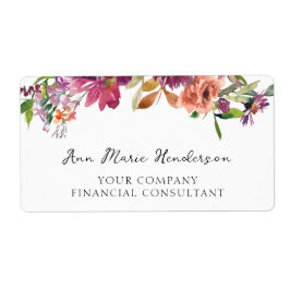 Etiqueta Watercolor Floral Wildflowers