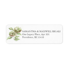 Etiqueta Watercolor Hydrangea Wedding Return Address Labels