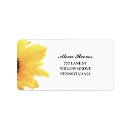 Etiqueta Watercolor Sunflowers Wedding Invitation Postcard
