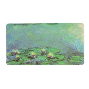 Etiqueta Waterlilies por Claude Monet, impressionismo do