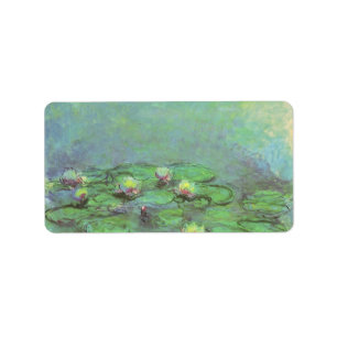 Etiqueta Waterlilies por Claude Monet, impressionismo do