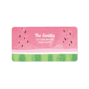 Etiqueta Watermelle Address Label Melon Party - Fruta Verão