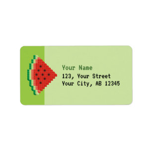 Etiqueta Watermelon Pixel Art