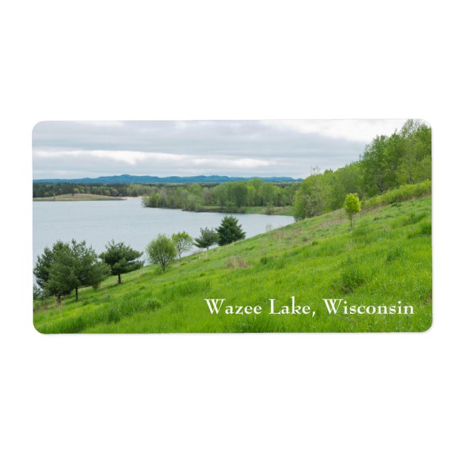Etiqueta Wazee Lake Scenic Overlook (Frente)