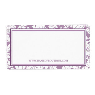 Etiqueta Web site feminino floral roxo moderno do boutique