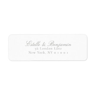 Etiqueta Wedding Modern Return Address