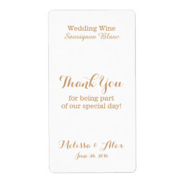 Etiqueta Weding Wine Obrigado