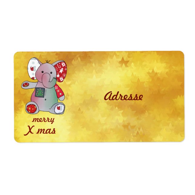 Etiqueta Weihnachtselefant  (Frente)