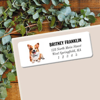 Etiqueta Welsh Corgi Return Address Labels