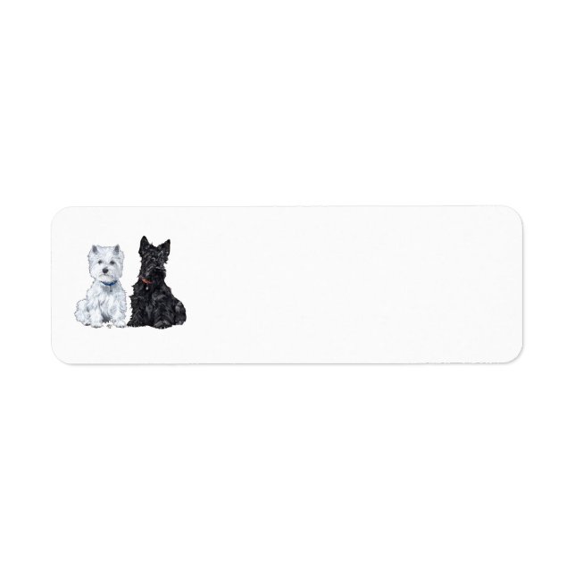 Etiqueta West Highland White & Scottish Terriers (Frente)
