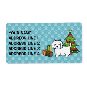 Etiqueta West Highland White Terrier Natal