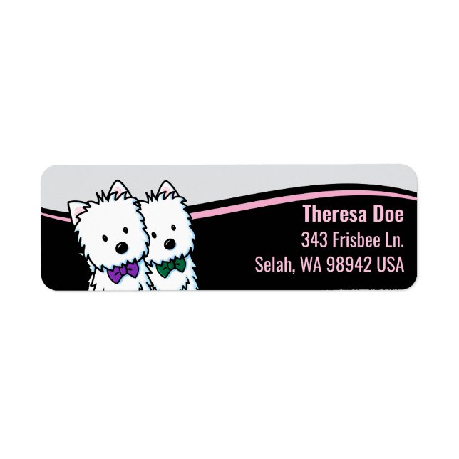 Etiqueta Westies Wave Address Label (Frente)