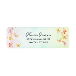 Etiqueta Whimsical Butterfly Girl 1st Birthday