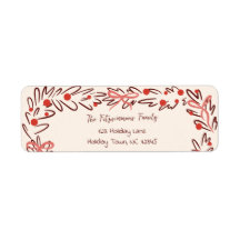 Whimsical Christmas Wreath & Preppy Bows Address