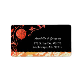 Etiqueta Whimsical Love Birds Endereço de Casamento