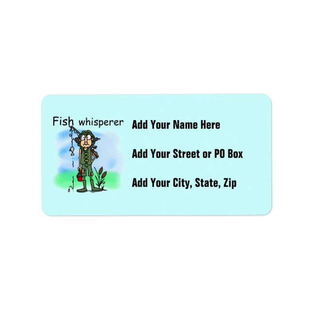 Etiqueta Whisperer dos peixes (Frente)