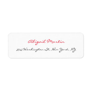 Etiqueta White Professional Único de Script de Manuscrito