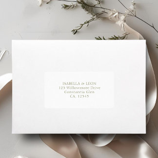 Etiqueta White | Simple Wedding Address