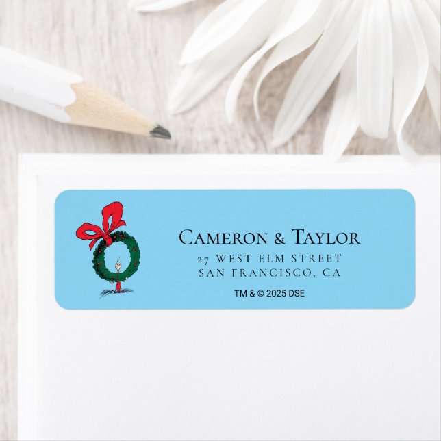 Etiqueta Who Peeking Through Christmas Wreath (Insitu)