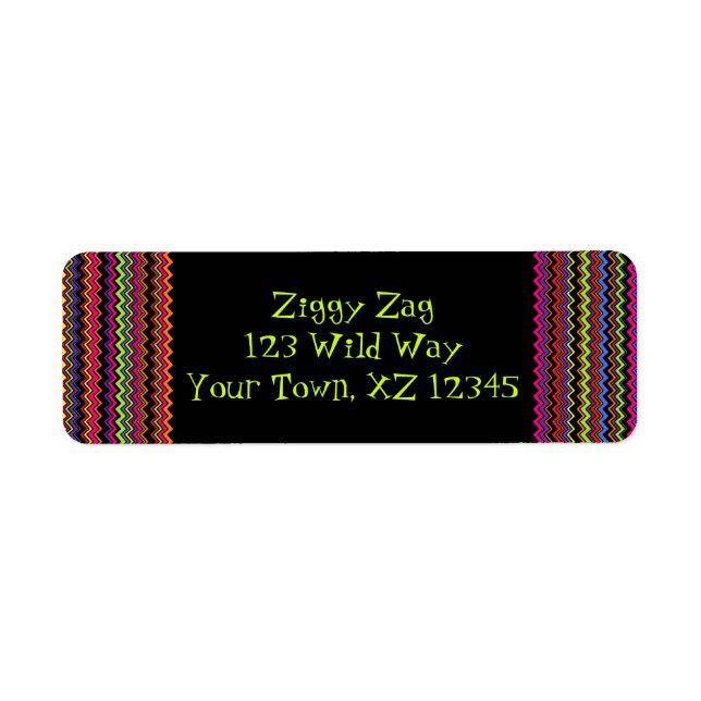 Etiqueta Wild Zig-Zags (Frente)