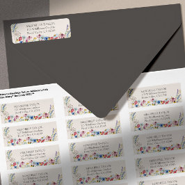 Etiqueta Wildflower Charm Rustic Floral Casamento