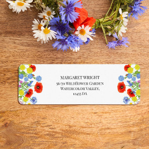 Etiqueta Wildflower Rustic Country Floral Casamento Floral