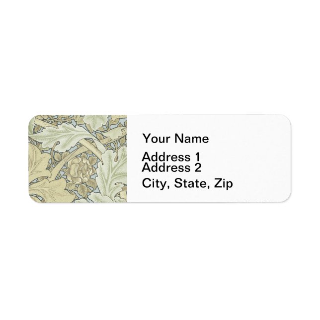 Etiqueta William Morris Acanthus Rua James Wallpaper (Frente)