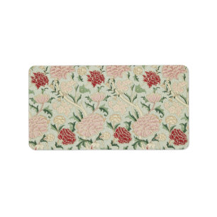 Etiqueta William Morris Cray Floral Pre-Raphaelite Vintage