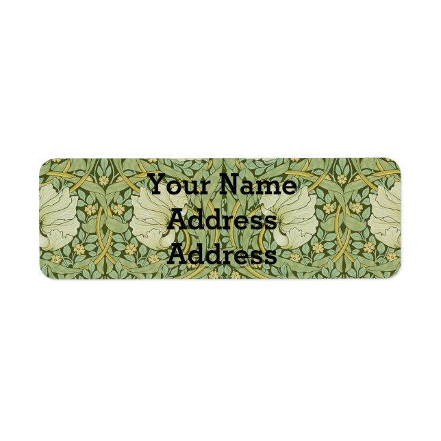 Etiqueta William Morris Pimpernel Floral Blue Wallpaper (Frente)