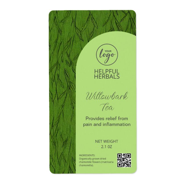 Etiqueta Willowbark Tea Labels (Frente)