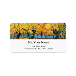 Etiqueta Willows no Sunset,Vincent van Gogh